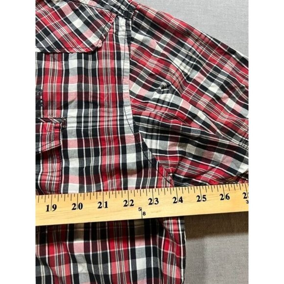 Ecko Unltd Button Up Shirt Adult 2XL Red Plaid Short Sleeve Casual Mens. - Picture 7 of 9